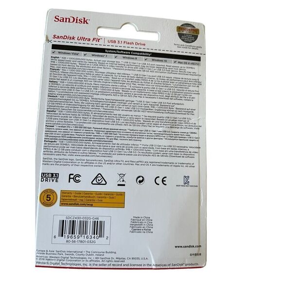 New SanDisk Cruzer ULTRA FIT 32GB USB Flash Drive USB 3.1 - Picture 6 of 8